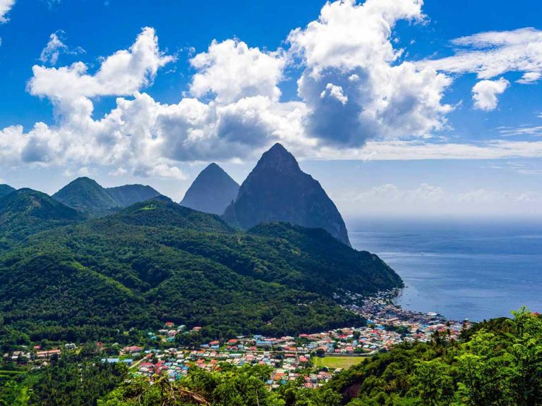 View the Magnificent Piton Mountains - Cosol St. Lucia Tours - Best ...